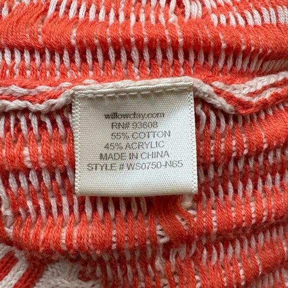 WILLOW & CLAY Orange & Ivory Knit Sweater - Medium - Picture 10 of 12